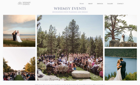 Whimsy Events: From the client, "Thank you so much, I am excited to have this new website represent the new season of business I'm in and can't thank you enough for all your work with me on this!" 

The Cohen Creative Designs team did a complete rebrand for Whimsy Events. She's beyond thrilled with the look and functionality. She will be blogging in now time.