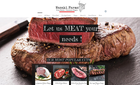 Wasaki Farms: This vibrant website allowed our client, Wasaki Farms, to sell their high quality meats through an eCommerce platform.