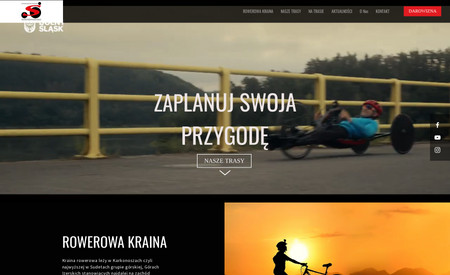 Rowerowa Kraina: Projekt strony, designs, wdrożenie  serwisu do Internetu.