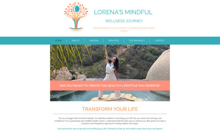 Lorena Wellness : Custom website design for Lorena Linares Health and Wellness Journey. 
