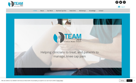Team PFP: A education website for these two world leading knee specialists, incorporating an online course.