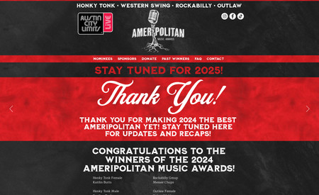 Ameripolitan 2024: Website for Country and Rockabilly Music Awards Show