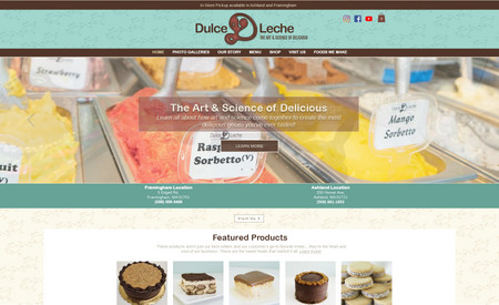 Dulce: This is a beautiful site for a local chocolatier and a baker. This has a menu they offer as well as online ordering and payment processing. This has increased the revenue for the business owner substantially. This was a very interesting project with bells and whistles. 