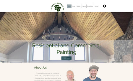 The Bristle Brothers: This local website project was a migration and redesign of a new residential and commercial painting company.  We added more pages and a project inquiry form. We provided SEO services that were missing on the old website and currently working with Facebook promotions including a short promotional video with multitrack vocals.