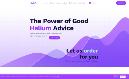 Helium Antenna: Full build of their website with forms and payments