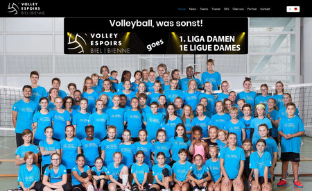 Volley Biel: Editor X Website für Sport Verein.