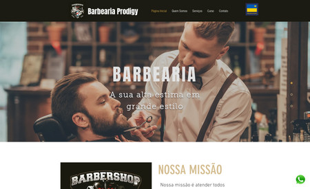 Barbearia Prodigy: Desenvolvimento completo do Website