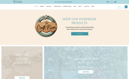 The Craft Room: eCommerce store with cart 