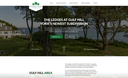 Gulf Hill - Real Estate Subdivision: The real estate developer wanted to build the website for a new subdivision they are working on so they could help prospective buyers get a better sense of the location and properties available.