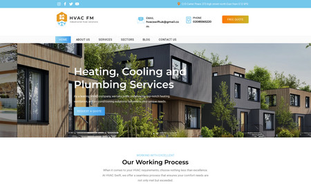 HVAC Swift: I designed HVAC Swift's website, capturing their personalized HVAC solutions with a user-friendly interface that mirrors their expertise in heating, ventilation, and air conditioning services.