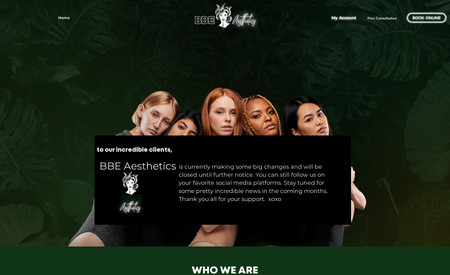 BBE Aesthetics: Full Website Design / Branding