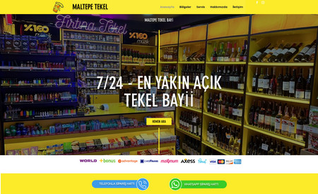 Maltepe Tekel Bayi: İstanbul ilinde Tekel Bayi firması işletmesine Web sitesi tasarımı ve Google SEO + Google ADS hizmeti sağladık. Bu sayede müşteri portföyü artmaktadır. 