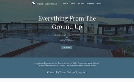 Miller Construction: We designed and custom built this site from scratch to meet the clients' needs and branding specifications. Additionally, we put an SEO strategy in place to help the client reach his goal of getting more leads. 