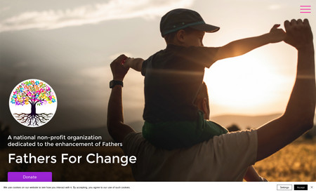 Fathers For Change: Custom website for a non profit 