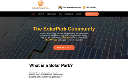 Solar Park Energy: Solar Energy supplier needed a website moved out of WordPress and cloned as closely as possible into Wix. 
