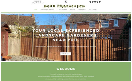 Star Landscapes Ltd: Design and build of website.