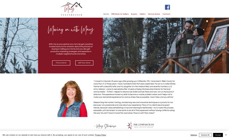 Moving on with Mary: Mary is a real estate agent in beautiful Woodland Park, Colorado who needed to brand herself while switching brokerages and beyond. We custom built her listing pages to avoid IDX fees and continue to work with Mary on many marketing projects including social, print, events, ads, and more! We also designed her logo. 