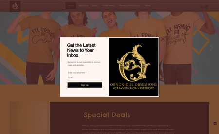 Obnoxious Obsessions: eCommerce website redesign with custom ordering