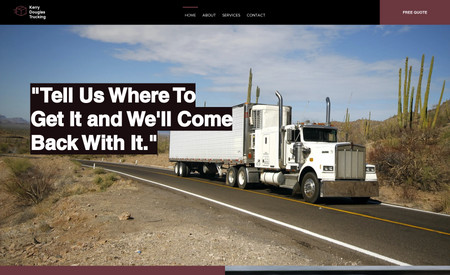 Kerry Douglas Trucking: - Custom website development for transportation company
- Intergrated user friendly scheduling/booking 