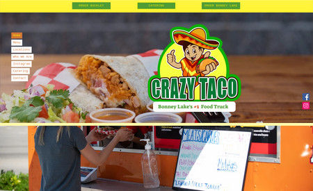 Crazytaco: Full site design with a touch of craziness that the client wanted.  Simple mostly informational site.