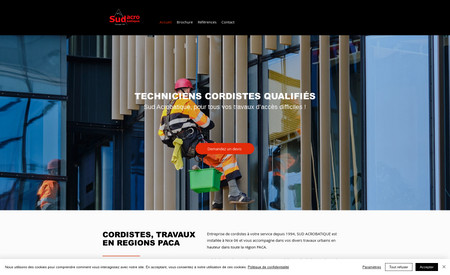 Sudacro: Site internet entreprise spécialisée dans les travaux en hauteur