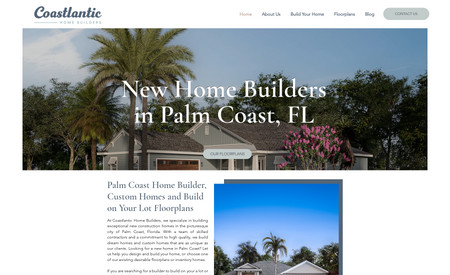 Coastlantic: A home builder branding and website with a coastal and classic feel. 