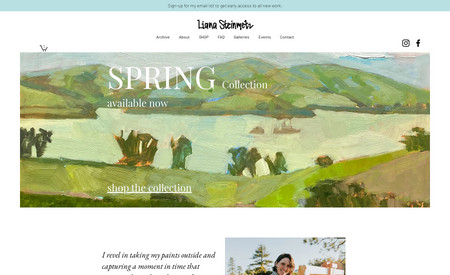 Liana Steinmetz: Working for Liana was incredible. I redesigned her entire site to make it more modern, crisp, and easy to navigate. Also added a store for her prints!
