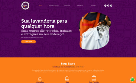 5àsec Ourinhos: Desenvolvemos esse site para a 5àsec, uma franquia de lavanderias. Fizemos toda a identidade visual do site.