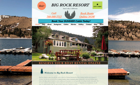 Big Rock Resort: At the Big Rock Resort they needed some quick work to make their site up to date as well as very functional and to be able to integrate with the reservation software they have been using for years.  They also wanted it to be very mobile friendly so customers could get all the info they needed and book a cabin on their way out to June Lake, CA.