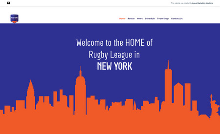 New York Rugby League: Complete Editor X website development.  