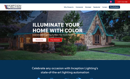 Inception-Lighting: Full website branding and buildout 