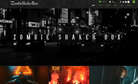 Zombie Shaker Box: ZSB is a killer hard rock band based out of Las Vegas. They needed a site that projected their badass sound while providing easy ways for their fans to see their latest video and download their music. They also needed a great EPK Page for promoters and venues to book more show