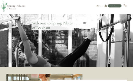 Spring Pilates of Peckham: New Website Design with online private class booking system using Wix Bookings. Addition of Packages to sell bundles of classes.