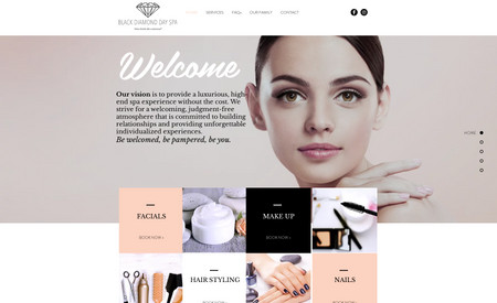 Black Diamond Day Spa: Created new website for Day Spa
