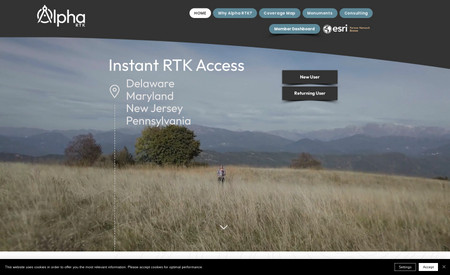 Alpha RTK: Web Application
Web application, surveying digital services that are connected to a surveying device through web services that we built (Internet of things)