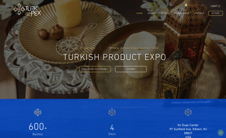 Turkish Product Expo: Original Website Design, UX, Branding, Graphic Design with Adobe Photoshop and Adobe Illustrator