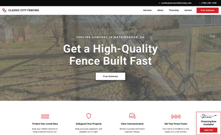 Classic City Fencing: Fencing Contractor Website