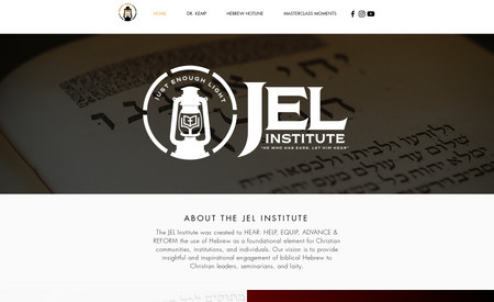 JEL Institute: Podcast + Booking standard website design