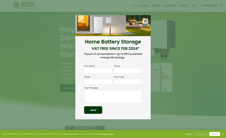 Resident Renewables: Redesigned the website and pulled the branding together from the logo.