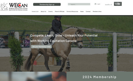 Working Equitation Canada: Large public non profit that needed a working site for its members, to send out newsletters and info, and have information locked to a members only section, and forum. This site is also used to track current membership and PTSO#'s