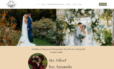 Amanda Florio Photo: Wedding Photographer from Massachusetts with a light, airy style. This website was built to embrace the adventurous brand portrayed. Created by Henry Patricy