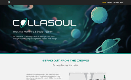 Collasoul Media: Portfolio website for Collasoul Media. A boutique Advertising & Media Agency