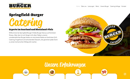 Springfield-Burger: WIX Studio Webdesign + Preiskalkulator Entwicklung für Onboarding Funnel
