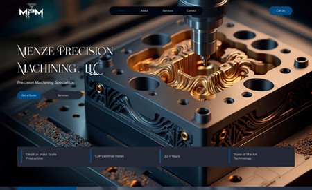 Menze Precision 2: I created this 3 page website for a machining company