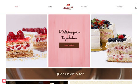 Dulcceti: Dulcceti is a peruvian bakery in Lima, Peru. We were in charge of developing their website with information about the bakery and also a shop, allowing customers to order their delicious desserts through the web!