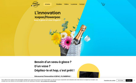 Icepac / Flowerpac: Création de  la charte graphique, concept, et boutique en ligne.