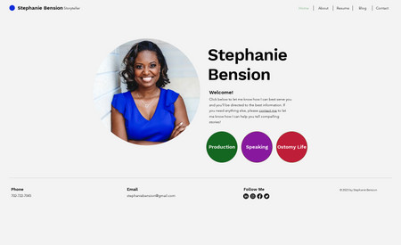Stephanie Bension: Built website from scratch.