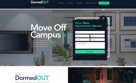 DormedOut: Real Estate Rental Leads Generation Site targeting the College Student Demographic