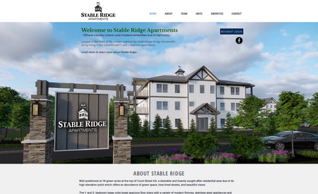 Stableridge: This client needed a website to help promote rentals of a housing development. This included floor plans, links to rental agreements, videos and pictures of new phases being added to the community.