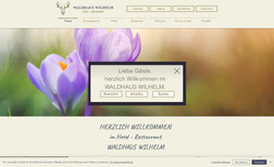 Waldhaus Wilhelm Webdesign für ein Hotel- und Restaurantbetrieb